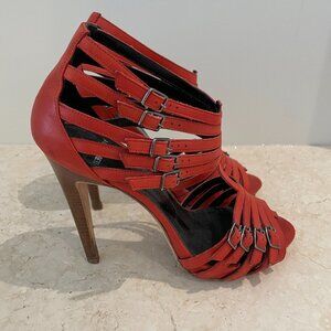 Pierre Hardy Leather Heels w/ Wood Styled Heel – Size 38